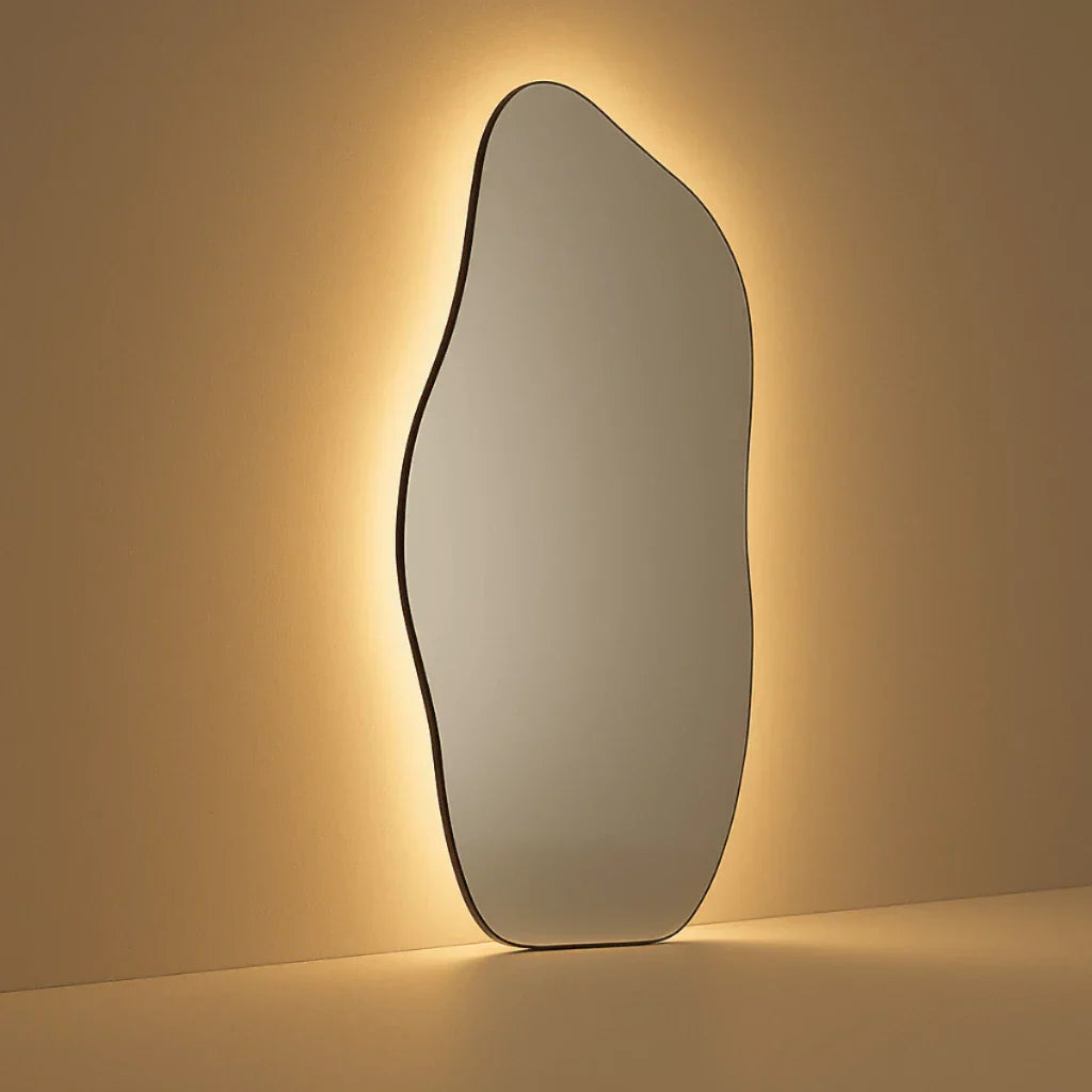 Lopazzi Großer Ganzkörperspiegel aus Bio-Baumwolle mit Warm/Cool Touch LED, 115 x 60 cm – Sale