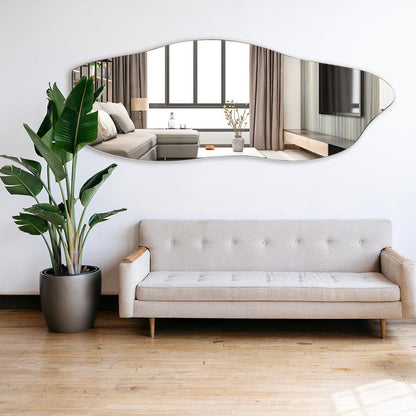 Großer organischer Dekospiegel – Flamme – Ganzkörperansicht – 70 x 170 cm – Ausverkauf